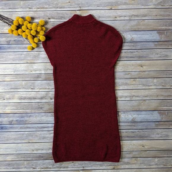 Athleta Pinewood Red Wool Knit Sweater Dress - Picture 3 of 9